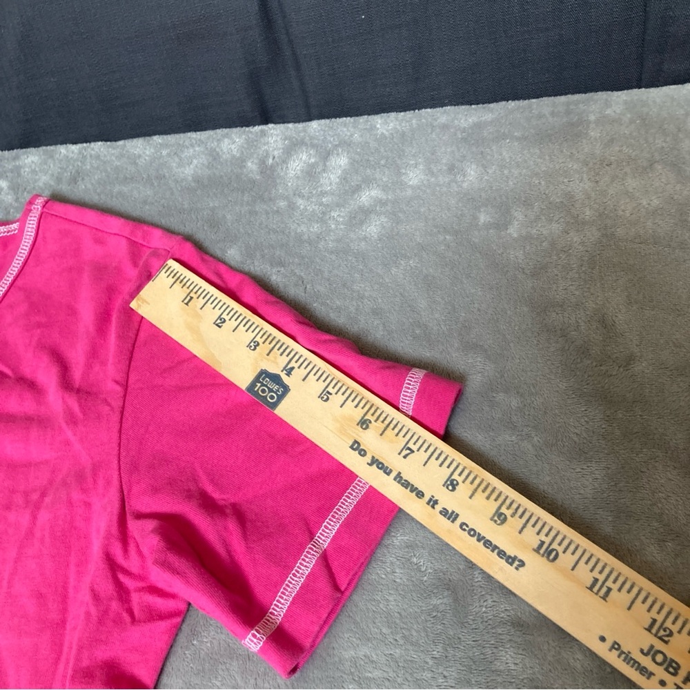 Quacker Factory Pink Cotton Short Sleeve Tee with Beaded Parrot - Picture 14 of 16